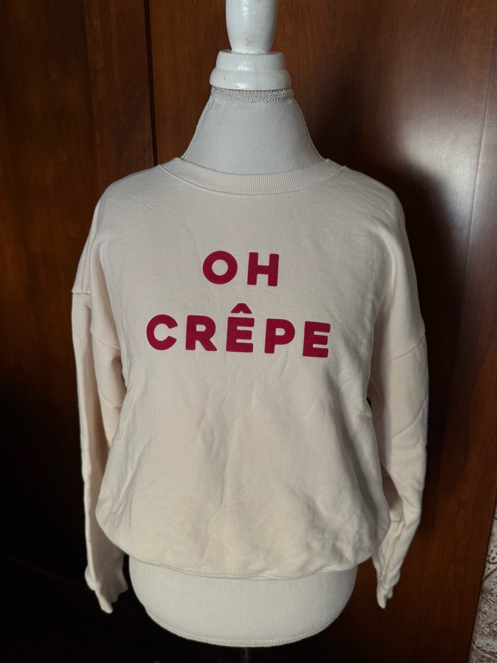 ⚜️ MAEVE X JORDAN NICKSON OH CREPE GRAPHIC SWEATSHIRT ANTHROPOLOGIE SMALL ⚜️